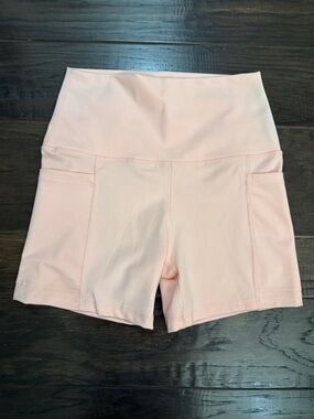 Wildfox High-Waist Athletic Shorts - Pale Pink